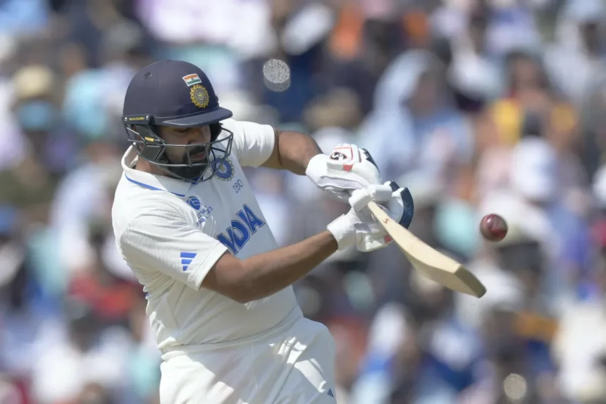 Rohit Sharma became the fourth player in Test history to break the opening two balls for a six in India vs. Bangladesh.