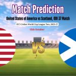 United States of America vs Scotland, ODI 37 match