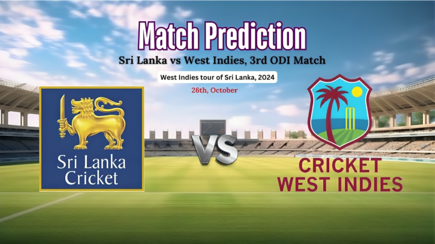 SL vs WI 3rd ODI Match Prediction