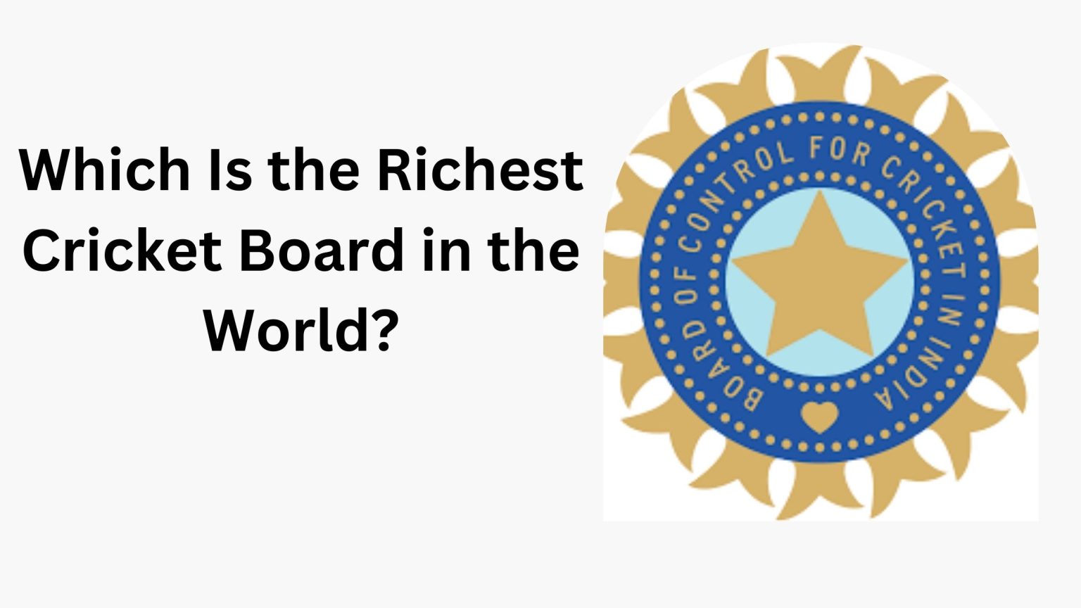 Which Is the Richest Cricket Board in the World?